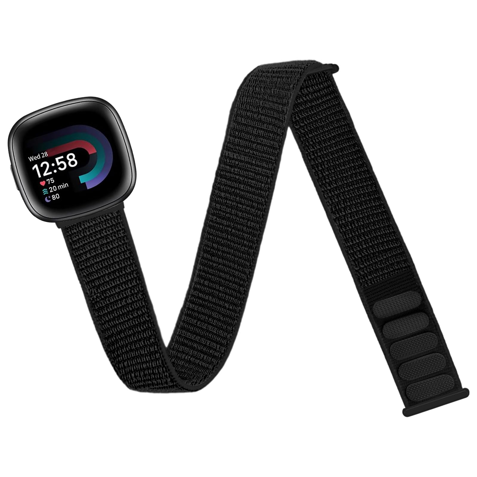 Chinber Nylon Sport Ankle/Arm Band Compatible with Fitbit Versa 4/Fitbit Versa 3 /Fitbit Sense 2/Fitbit Sense Bands,Elastic Nylon Braided Arm Strap