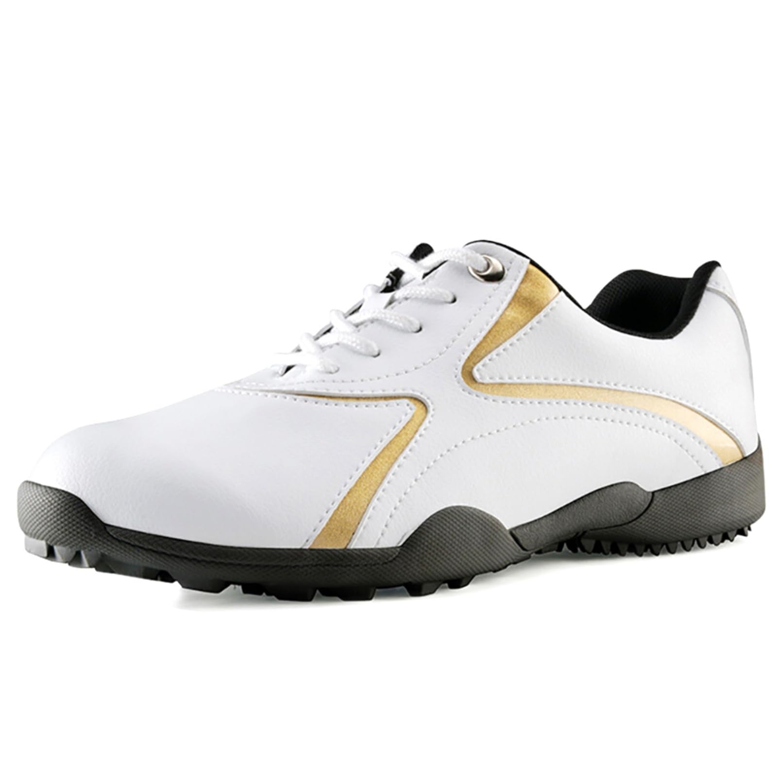 Męskie buty golfowe wodoodporne skórzane bez kolców do golfa