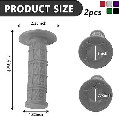 Miniatura 2 de 2 empuñaduras de motocicleta, agarres de goma antideslizantes con 78 pulgadas izquierda y 1 pulgada derecha compatibles con CRF KXF, agarres
