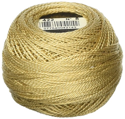 Hilo Perlé de Algodón DMC Bola Tamaño 8 87 yd, Marrón Avellana Claro