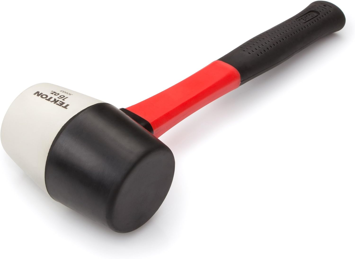 Best Deal 🛒 TEKTON 16 oz. Fiberglass Handle White/Black Rubber Mallet | 30683