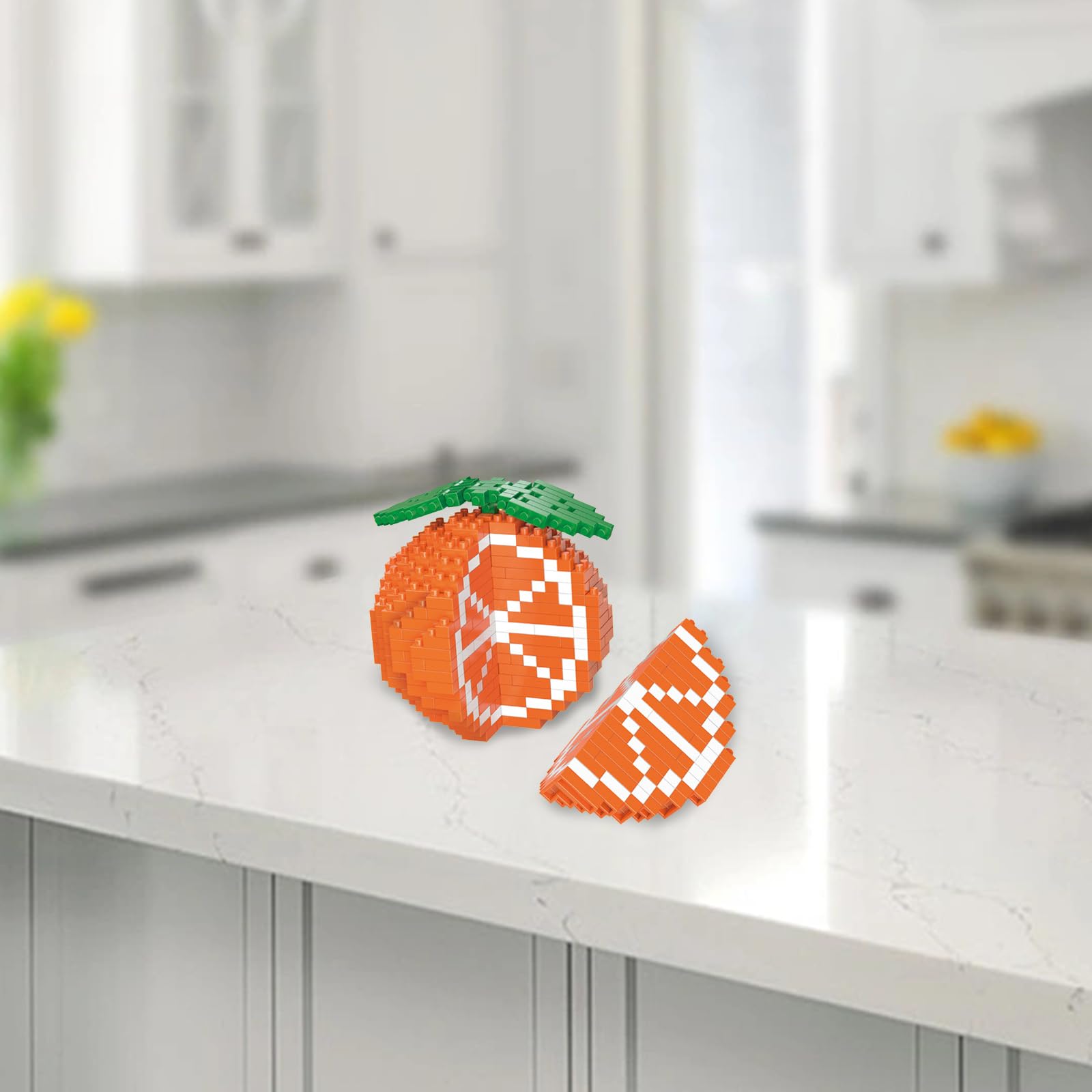 NOOLY Kids Adult Fruit Micro Building Blocks Set for Home and Office Decoration KLJM-10 (Orange,647PCS), Small - Image 4