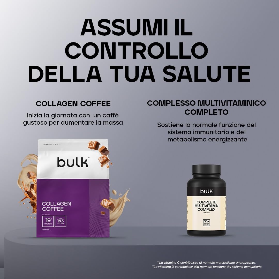 Bulk Collagen and Vitamin C Powder, 500 g, Packaging May Vary, Non aromatizzato