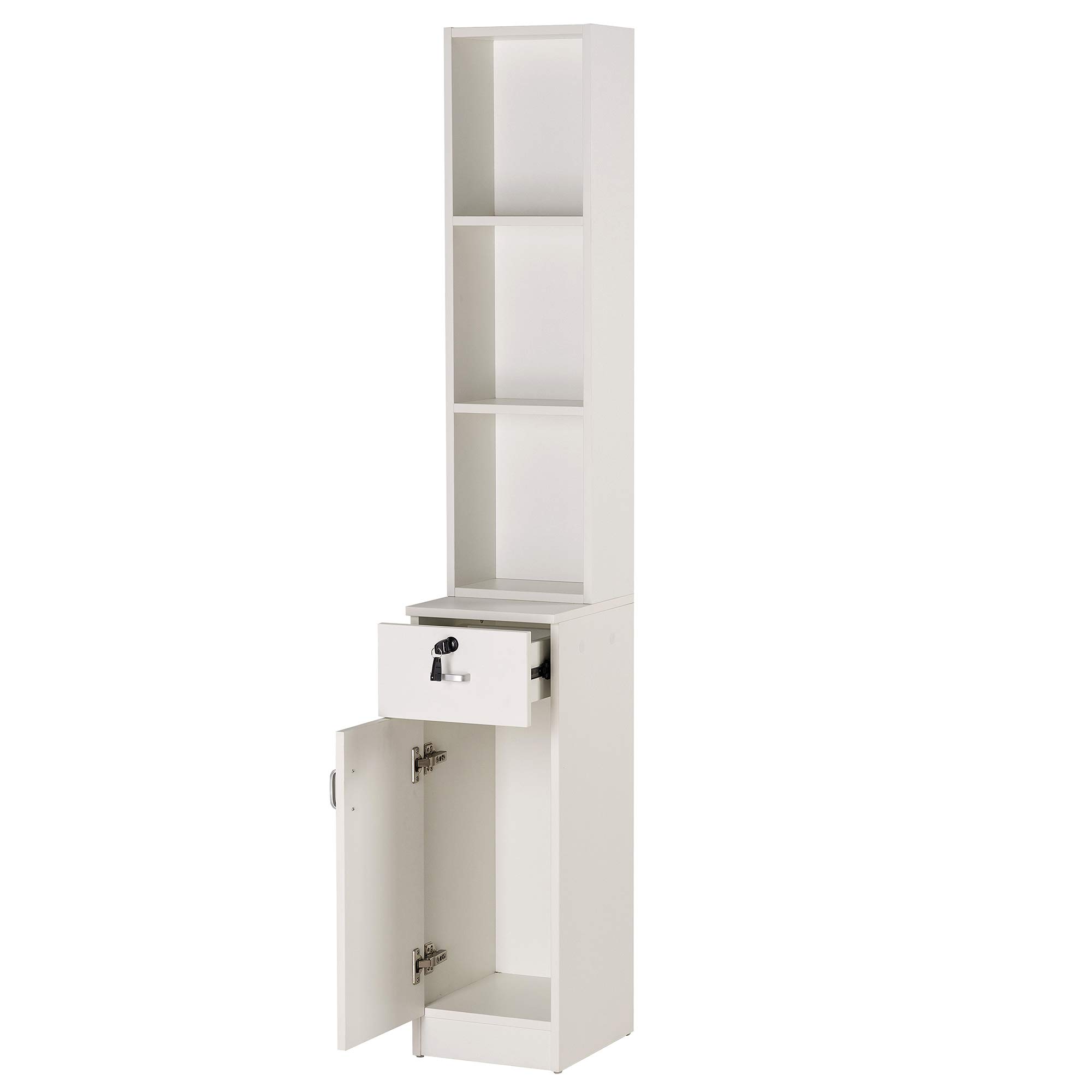 Estación de peluquería de peluquería de montaje en pared con cajón de almacenamiento Salón de belleza Equipo de spa 3036-1 (blanco) 3