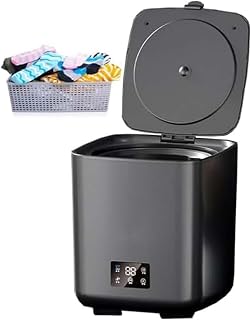 Draagbare wasmachine, Mini-wasmachine Met 4 reinigingsmodi voor babykleding, ondergoed, kamperen, Camper, reizen - 10L slimme wasmachine Black,27 * 27 * 30CM