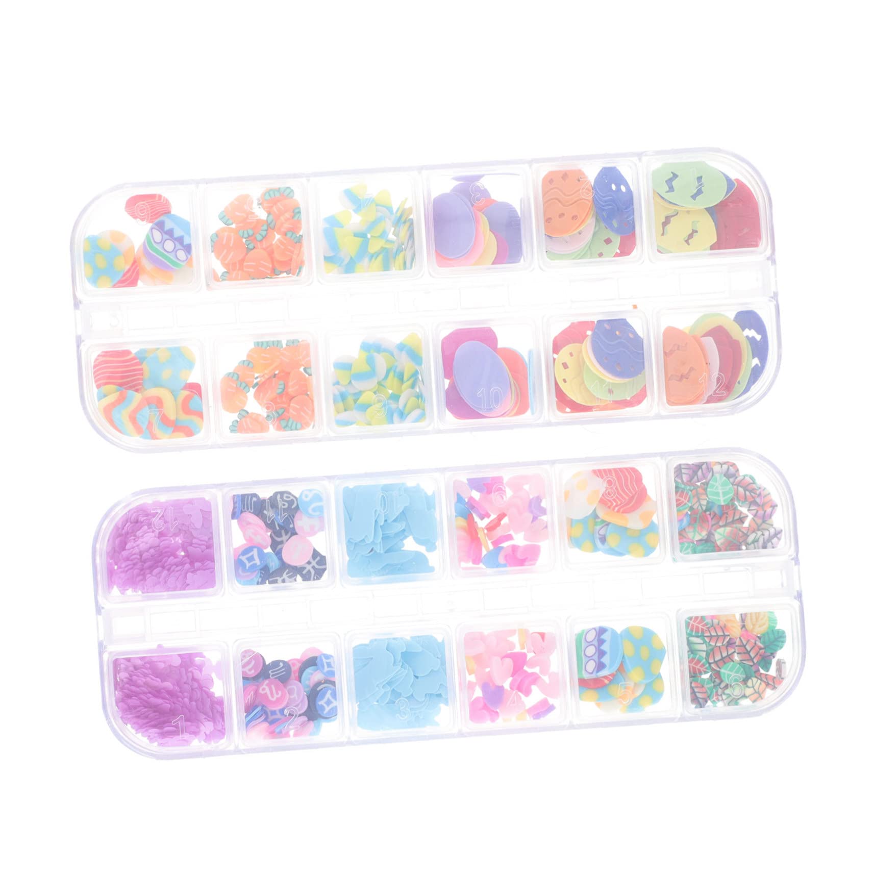 24 Confezioni Argilla Polimerica Fette Nail Art, Carino Slime