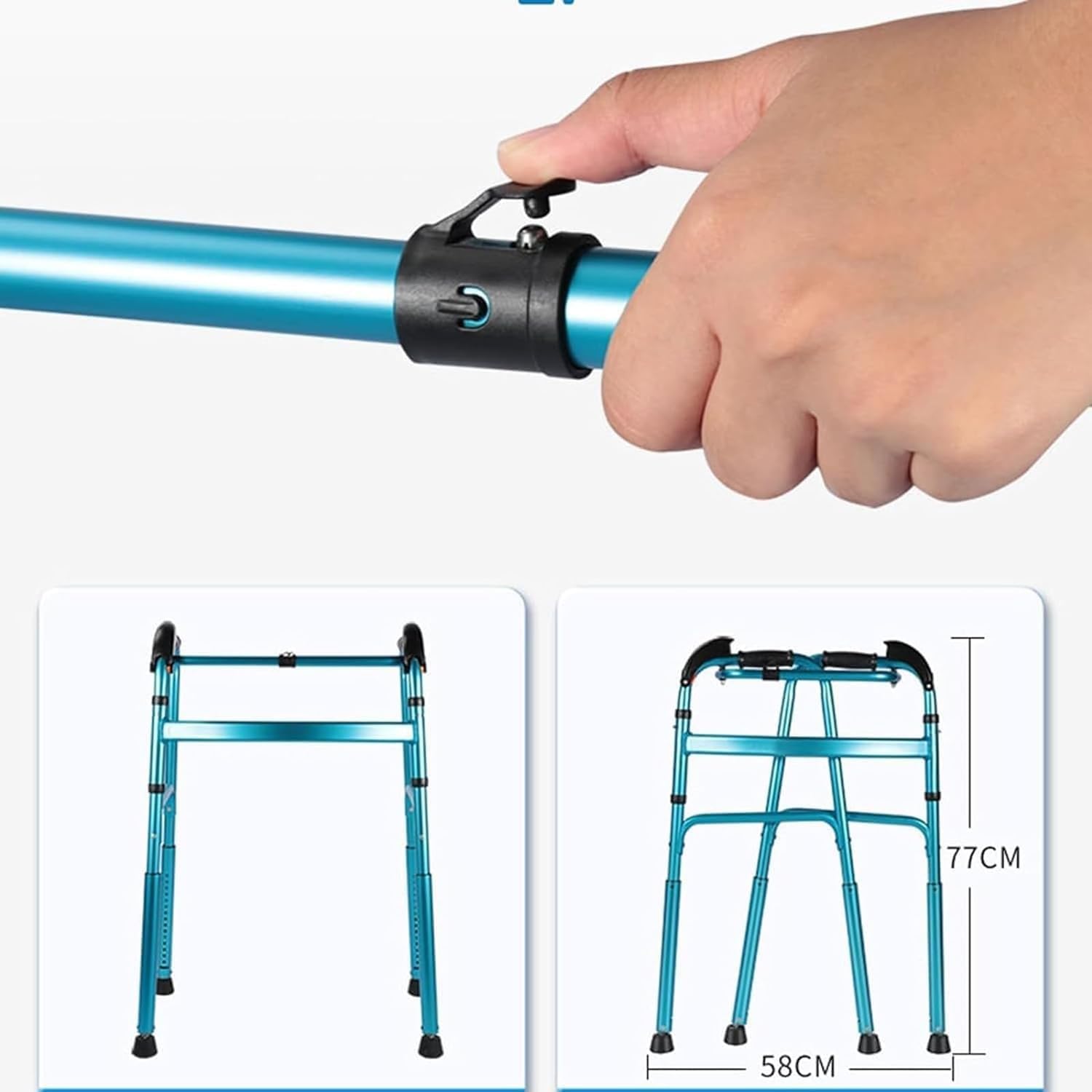 Andador for adultos, andador plegable de aluminio for subir escaleras, ayuda for la movilidad, andador auxiliar for personas mayores y discapacitadas.