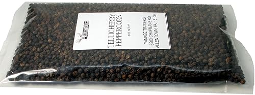 Yankee Traders Brand, granos de pimienta enteros Tellicherry  Bolsa de 1 libra