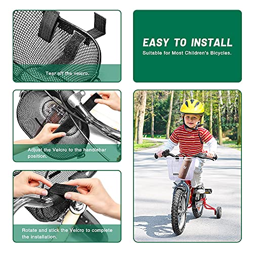 image for ANZOME Kids Bike Basket, Bicycle Basket for Boy and Girl, Waterproof M