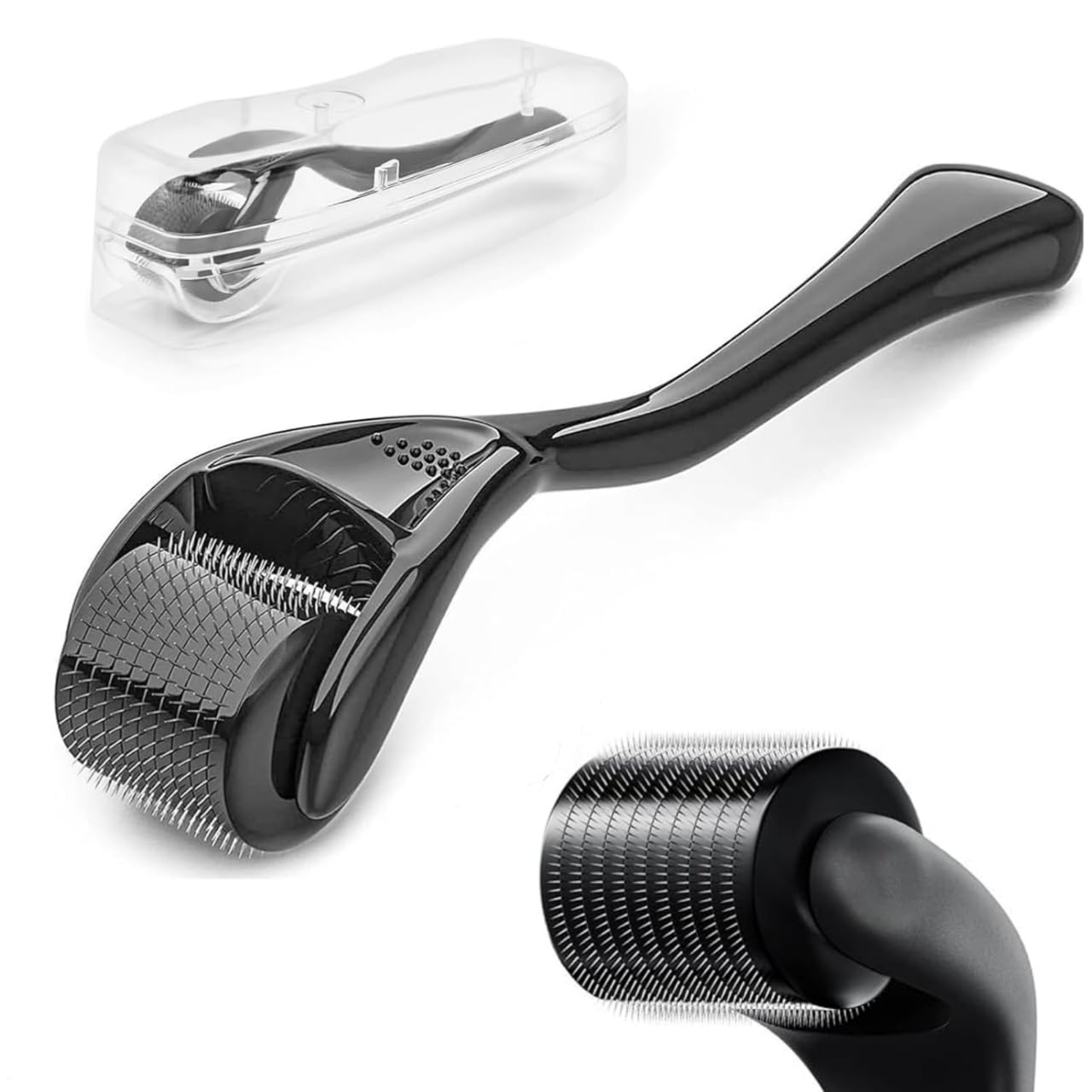 Derma Roller - 0.5mm (Most Recommended) Titanium Needles - 540 Needles - For Men and Women - Beard Roller Facial Roller for tightness and glow of skin