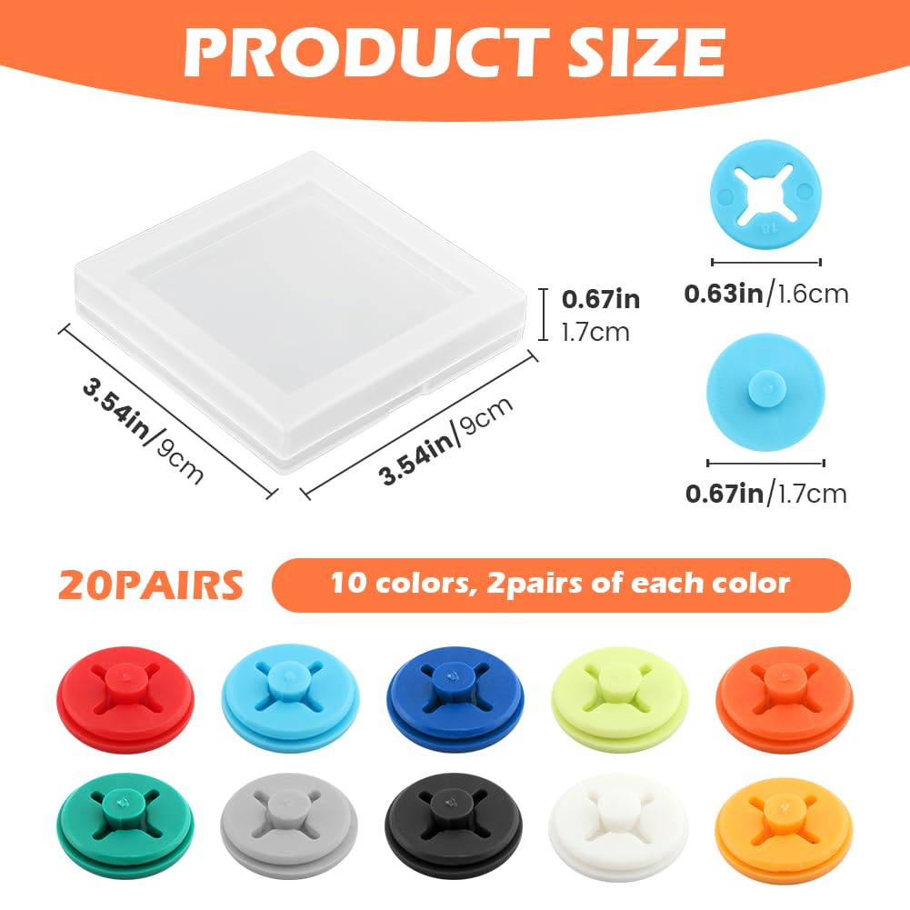 20Pcs Running Bib Clips,Race Number Bib Buckle Holder with Storage Box ﻿ image 2