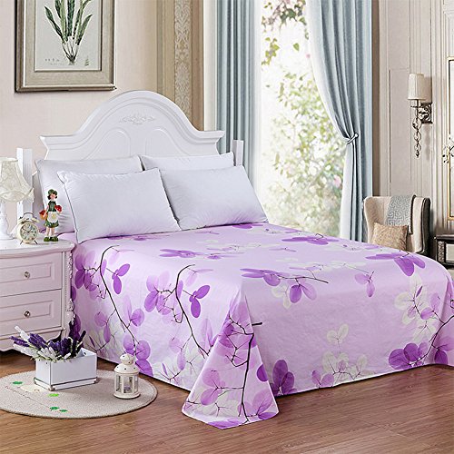 Feuilles de coton drap de sergé de coton simple et double drap plat 250x230cm