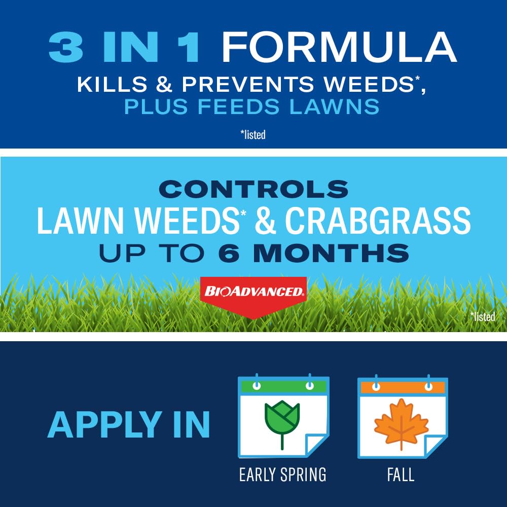 BioAdvanced 3-in-1 Weed and Feed for Southern Lawns, Granules, 10 lb, Outdoor Weed Killer, Lawn Fertilizer - Additional View