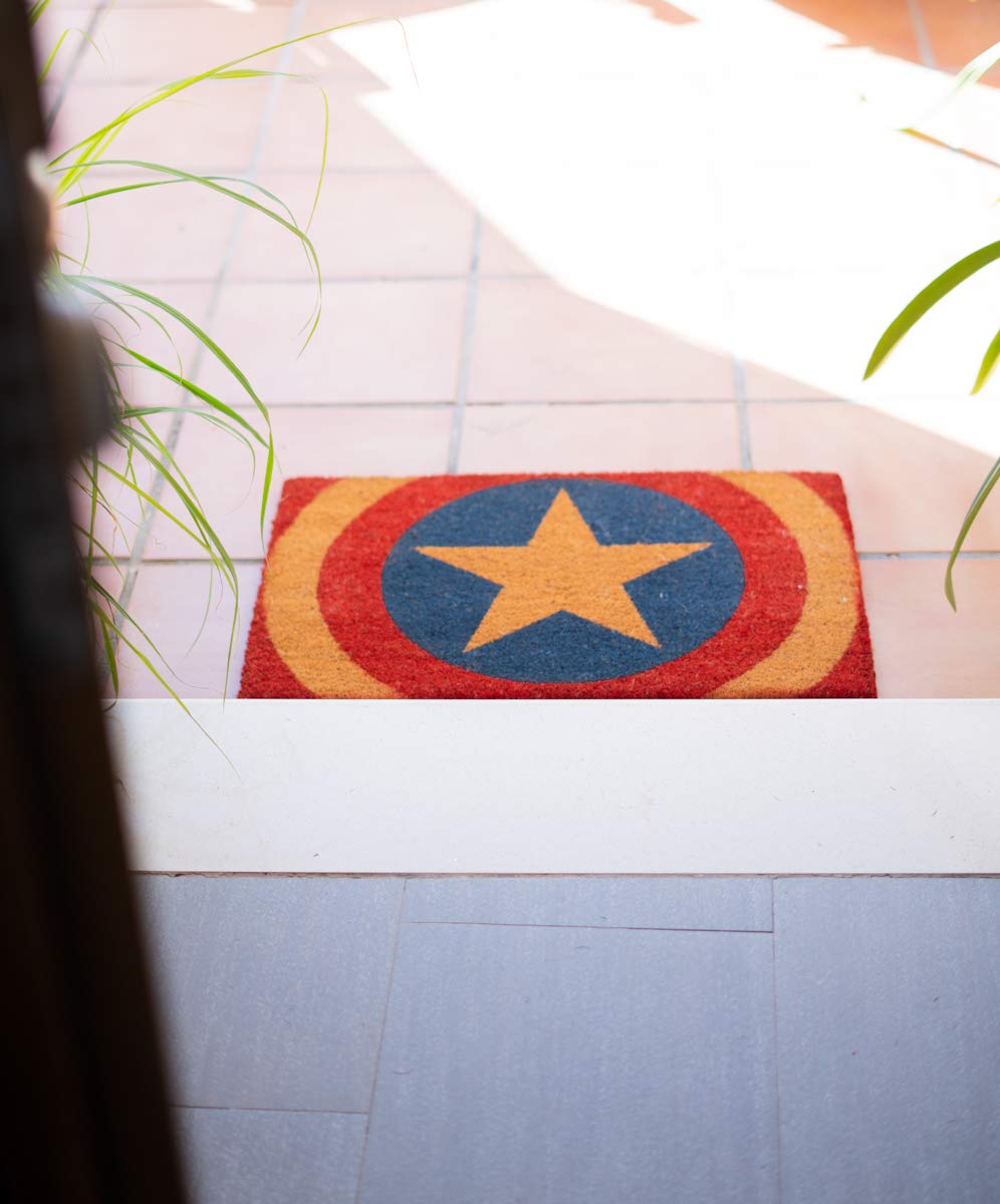 Grupo Erik Kokosmatte Fußmatte Marvel Captain America - Schmutzfangmatte 40x60 cm - Fussmatte Lustig - Türmatte Innen