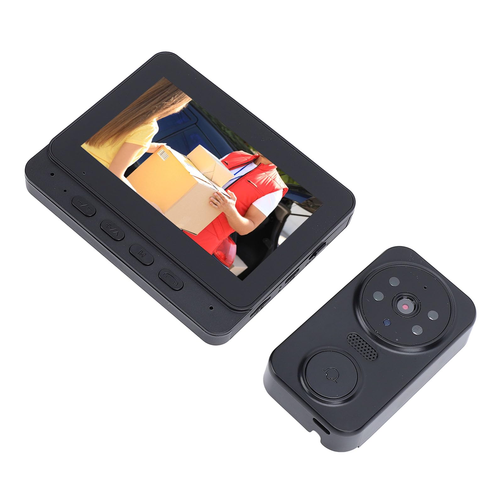 Cámara de Timbre con Vídeo, Pantalla Clara de 4,3 Pulgadas, Timbre Inteligente con Intercomunicador Inalámbrico con Visión Nocturna de Gran Angular de 170 Grados de 8MP 1