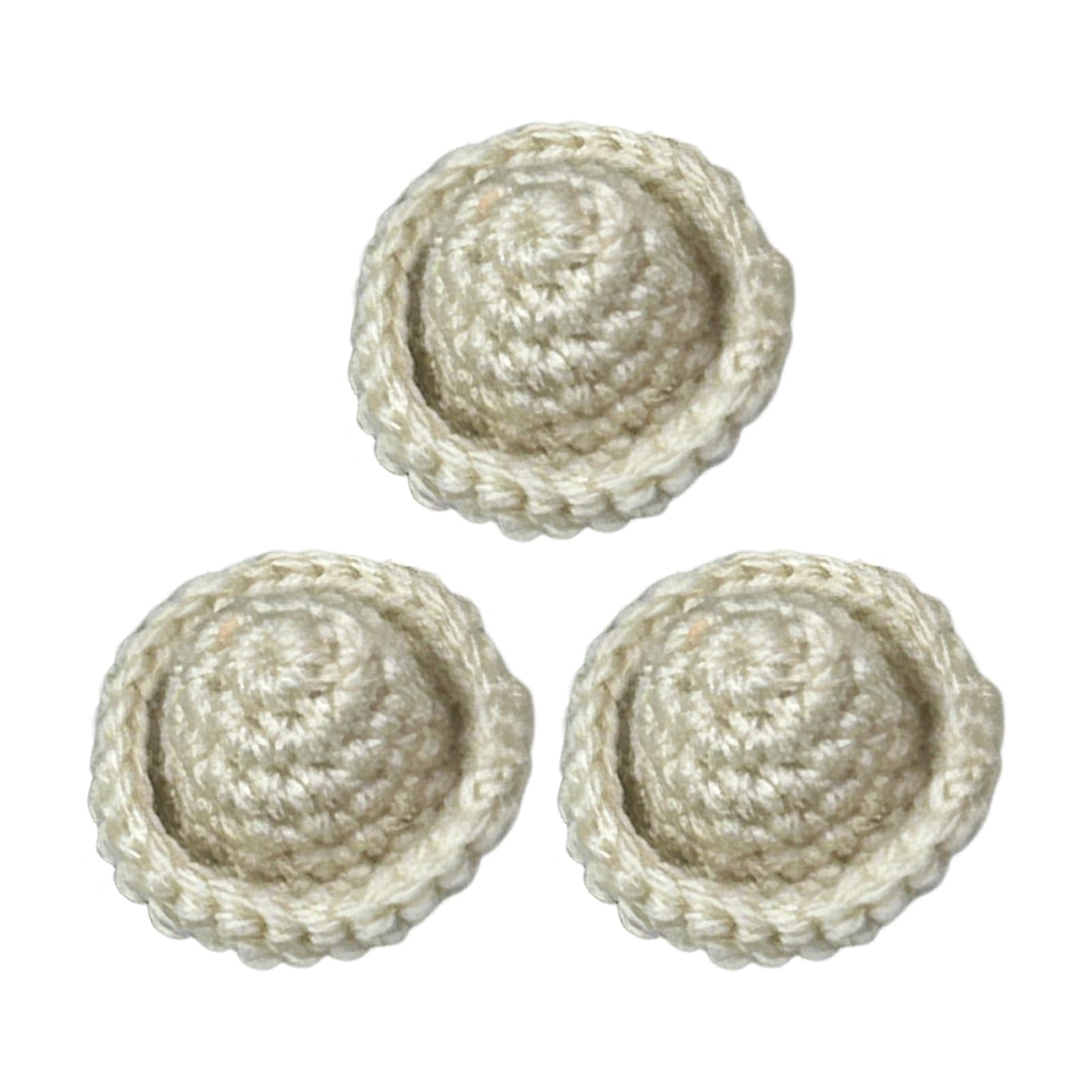 Mubsar 3Pcs Mini Handcrafted Miniature Hats Accessories Small Hats for DIY Projects Craft Accessories Xmas Decoration