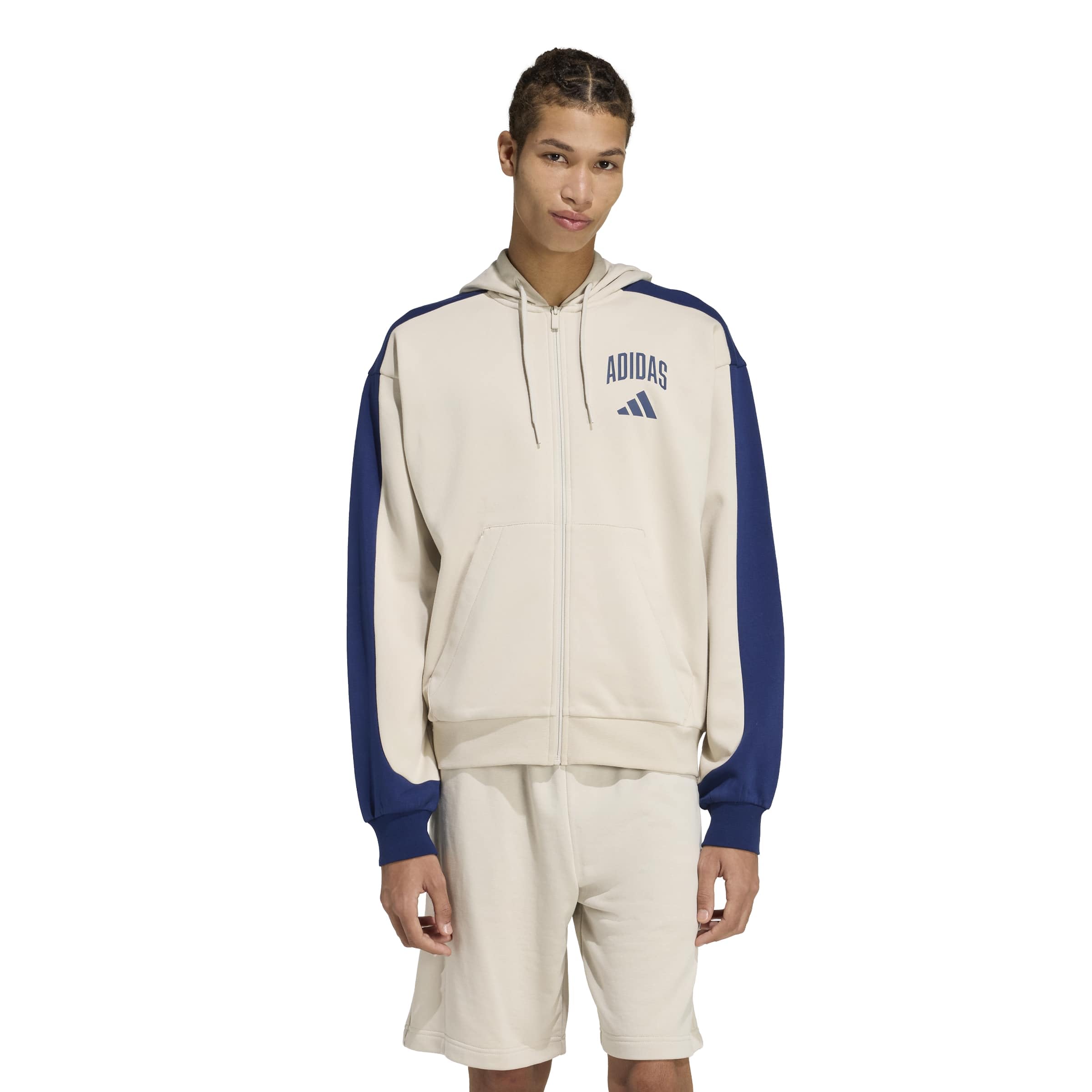 adidas Herren Collegiate Fleece Full-Zip Kapuzen-Oberteil (1er Pack)