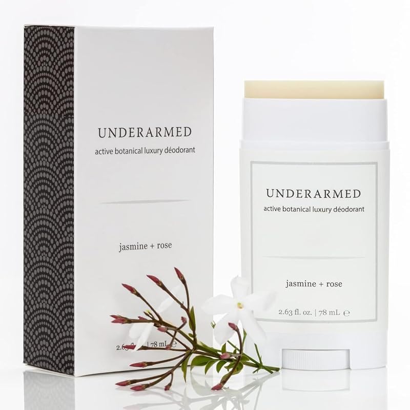 Super Natural Goods Underarmed Desodorante sem alumínio com fragrância de jasmim e rosa, coco e óleos essenciais