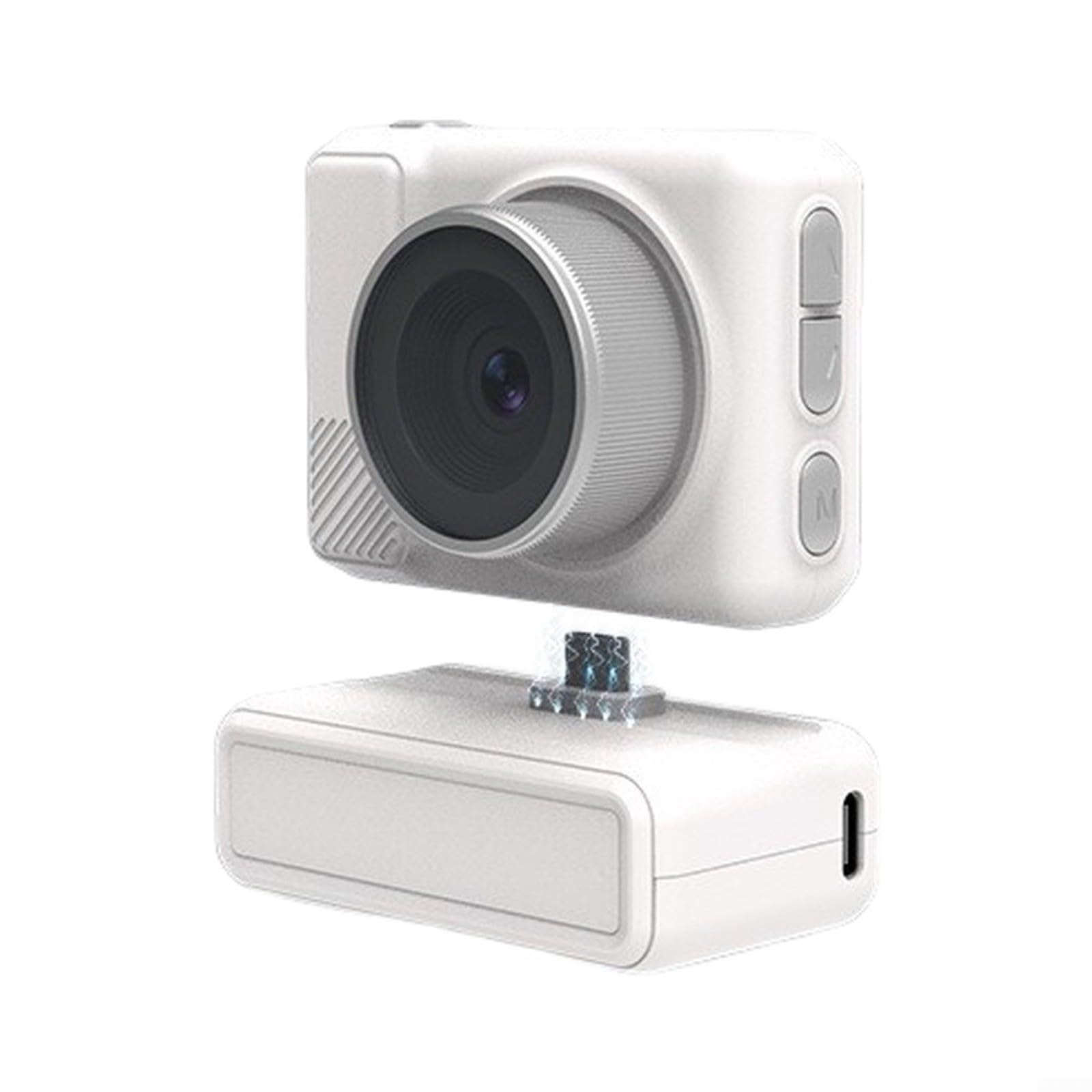 Fotocamera digitale 1080P retrò compatta, filtro luce LED compatta leggera fotocamera fotografica per vlog viaggi principianti studenti (bianco+32G)
