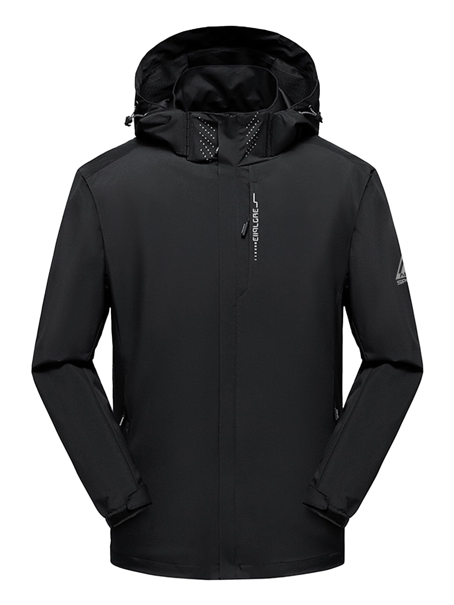 AMZSPORT Homme Veste coupe-vent et imperméable légère à capuche Imperméable Légère et Pliable Respirante pour Randonnée,Running,Voyage,Randonnée