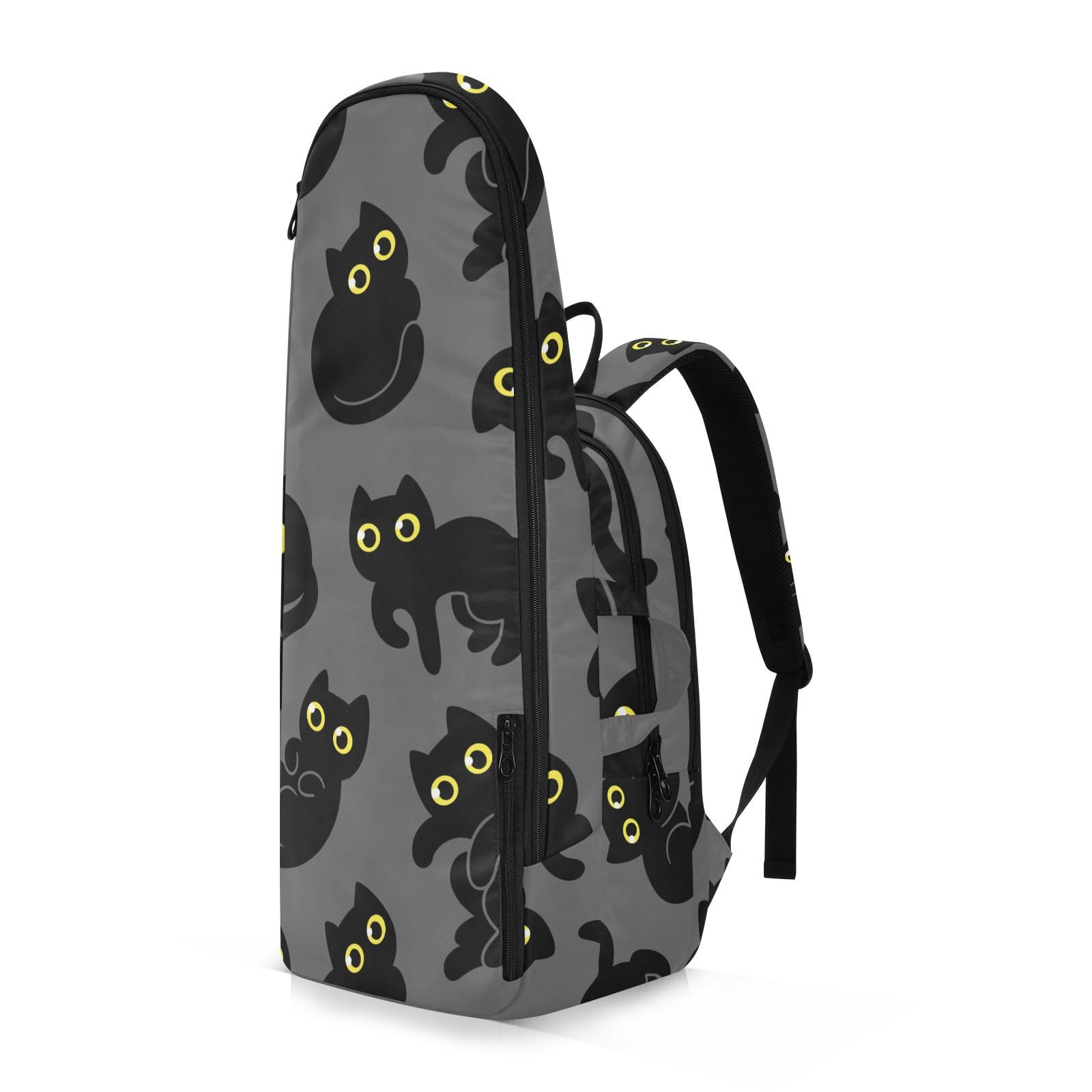 Amazon | Chovvy ラケットバッグ テニス バドミントン 収納 黒猫 ネコ