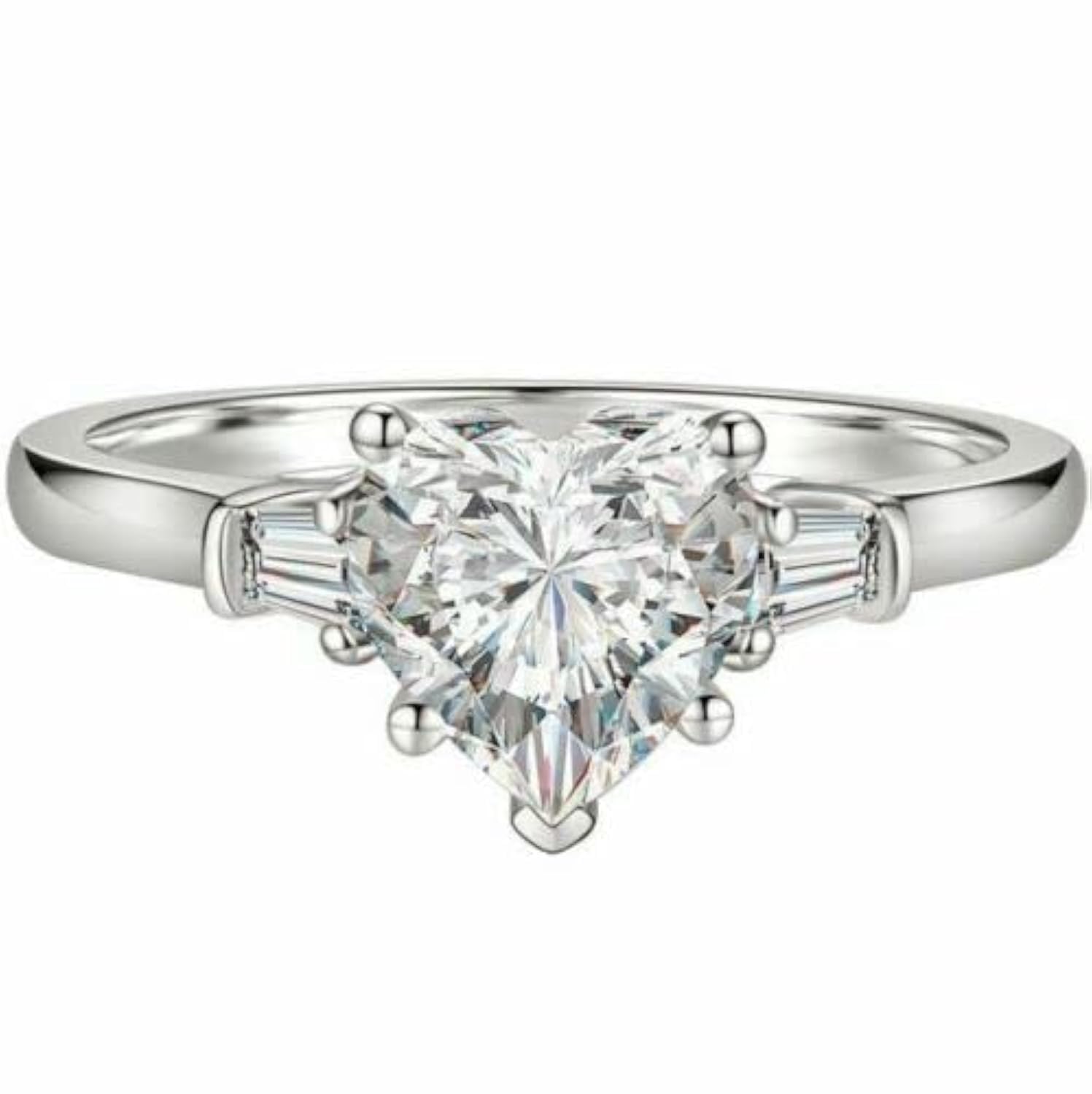 bling queen Heart Ring for Women Silver, Dainty Rings for Girls, Gift for her, Valentine's Day Gift for Girlfriend, Anniversary Ring for Wife, Love Ring for Women Fashion, Heart Shaped Adjustable Ring-picture-7