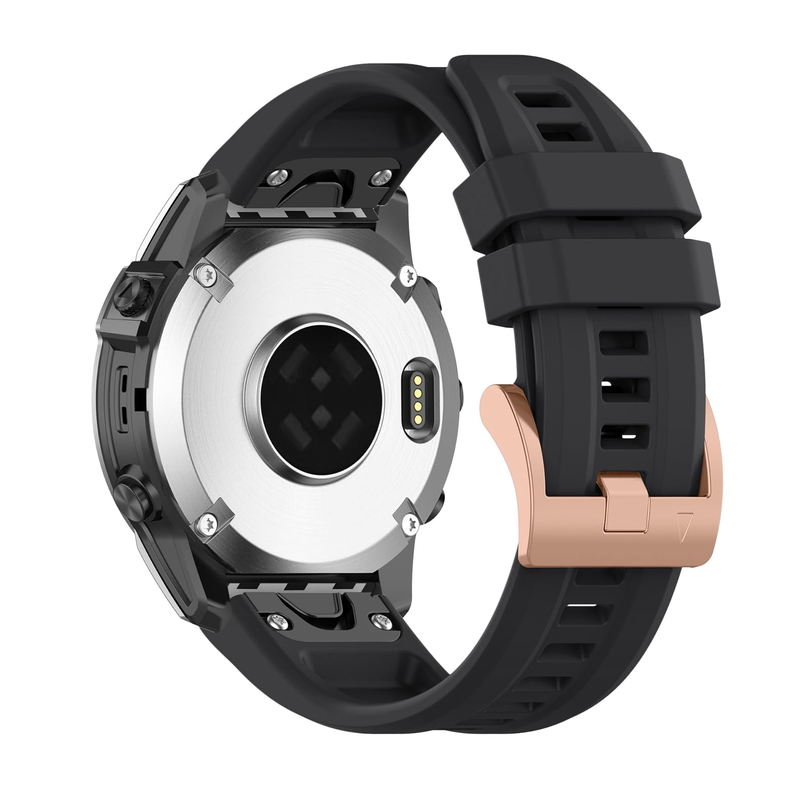 20mm Quickfit Watch Band Compatible with Garmin Fenix 7S Pro Solar/7S/6S Pro/6S/5S/5S Plus, Soft Silicone Replacement Strap for Approach S70 42mm/Instinct 2S/Descent Mk3s, Black-image-16