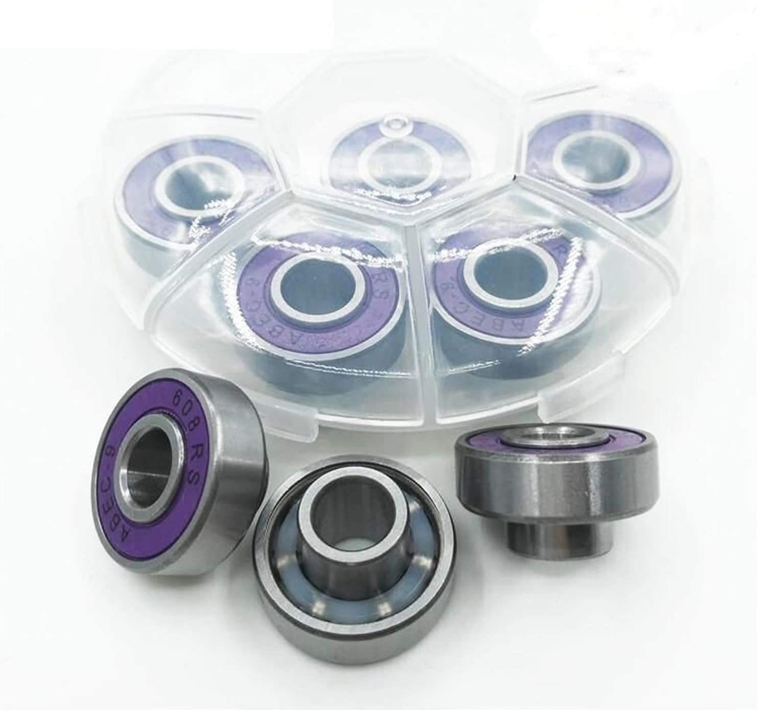 NOVOCE Bearings 8PCS 608 Ceramic Ball Skateboard Bearing