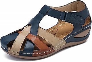 Sandálias femininas ortopédicas confortáveis antiderrapantes sandálias de verão fivela bico redondo sandálias femininas verão confortáveis sandálias vazadas