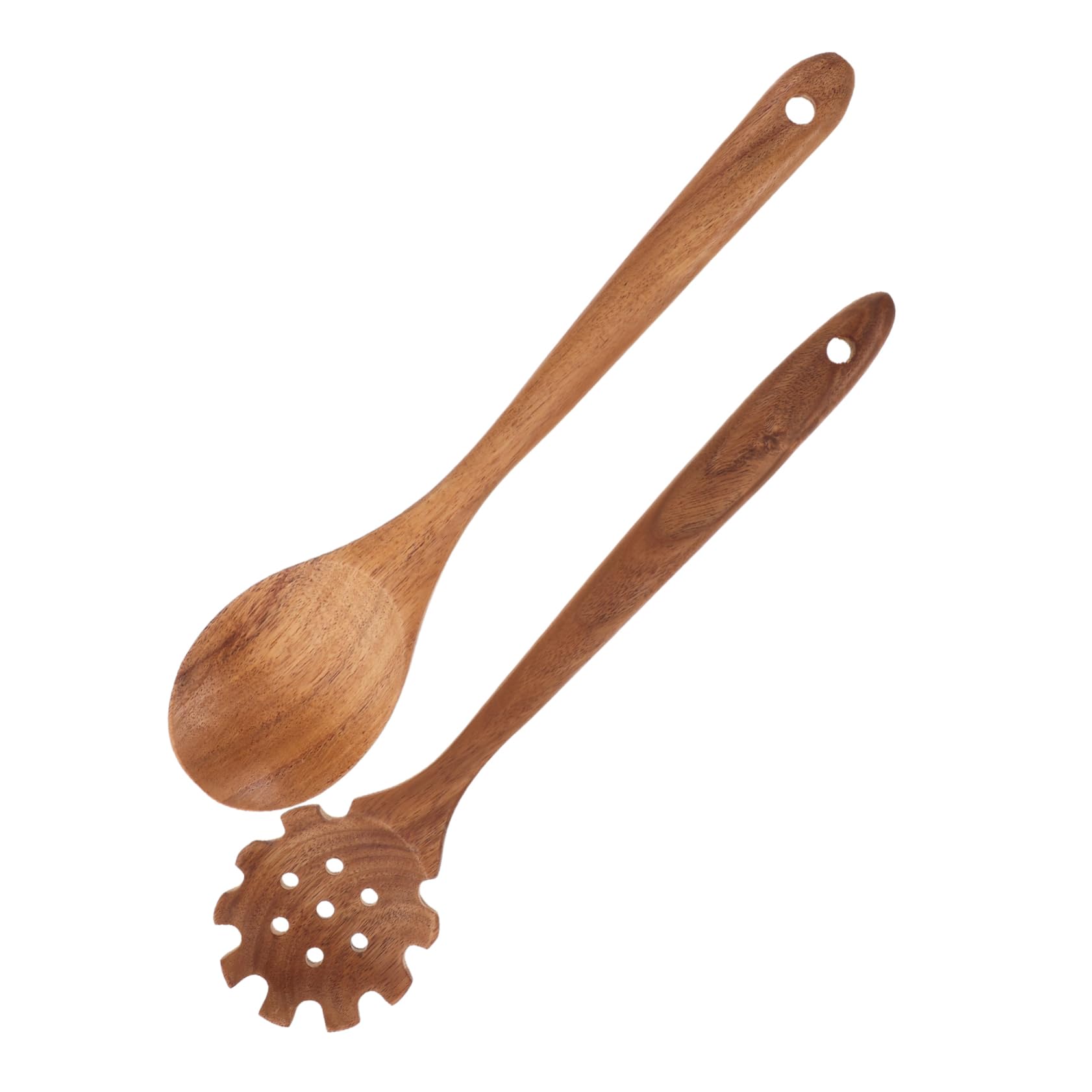 TOPBATHY 10 Piezas Cuchara para fideos con mango largo utensilios para servir comida cuchara sopera cucharas de madera utensilios de cocina de madera o de para el hogar