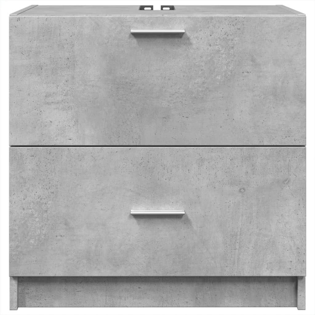 Homgoday Szafka do przechowywania szafka podłogowa do łazienki szafka podłogowa szafka do przechowywania półka do sypialni biurowej, szafka pod umywalkę szary beton 59 x 37 x 59 cm z płyty wiórowej