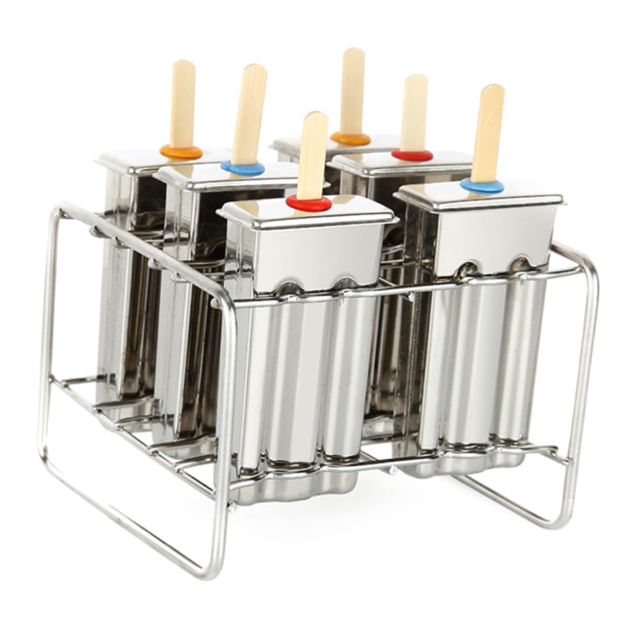 COLLBATH 6 Piezas Fabricantes De Paletas Herramientas De Molde De Hielo Moldes De Paletas Moldes Para Paletas Moldes Para Cubitos De Hielo Moldes Para Bandejas De Hielo Molde De Helado
