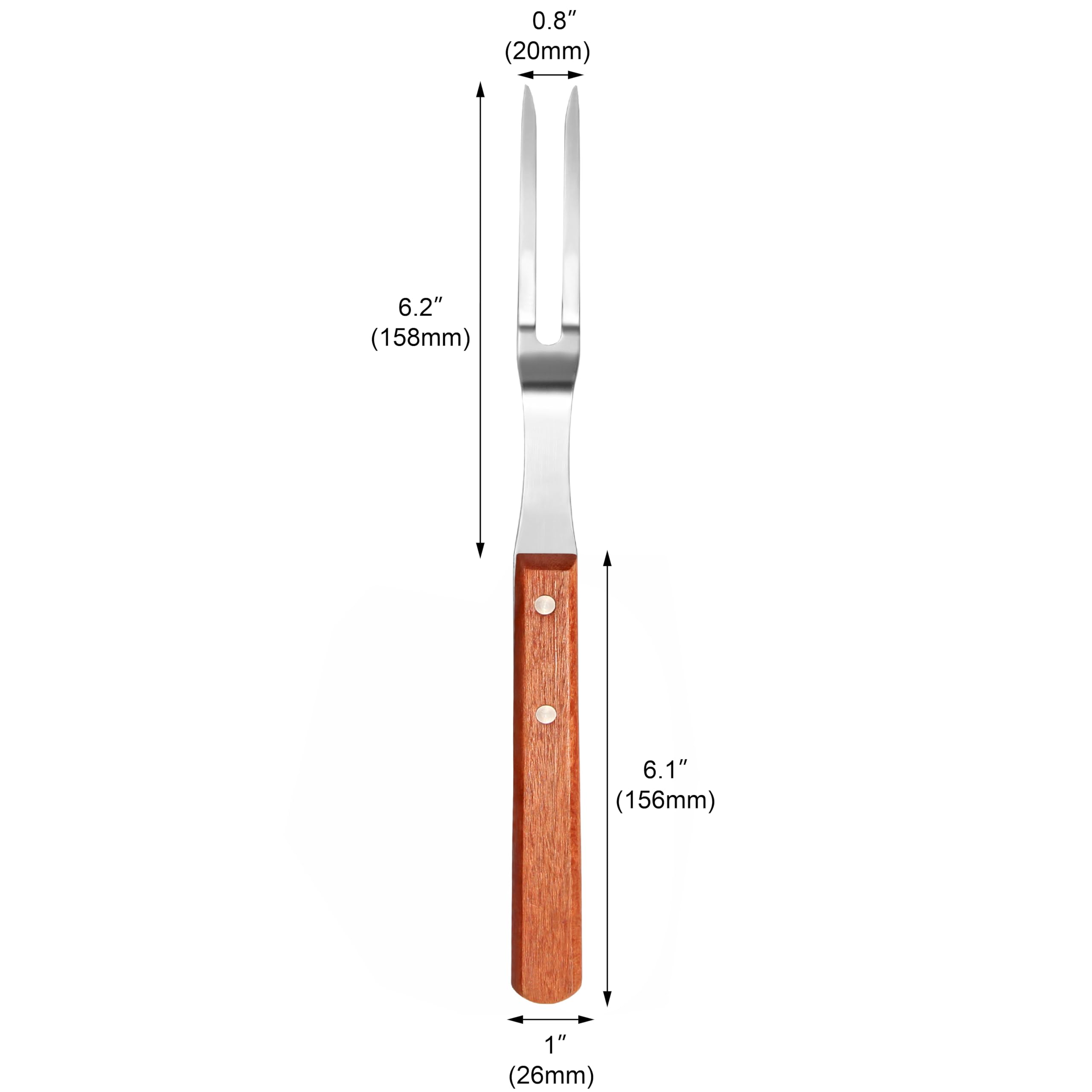 New Star Foodservice 38224 Holz Griff Grill Gabel, 33 cm