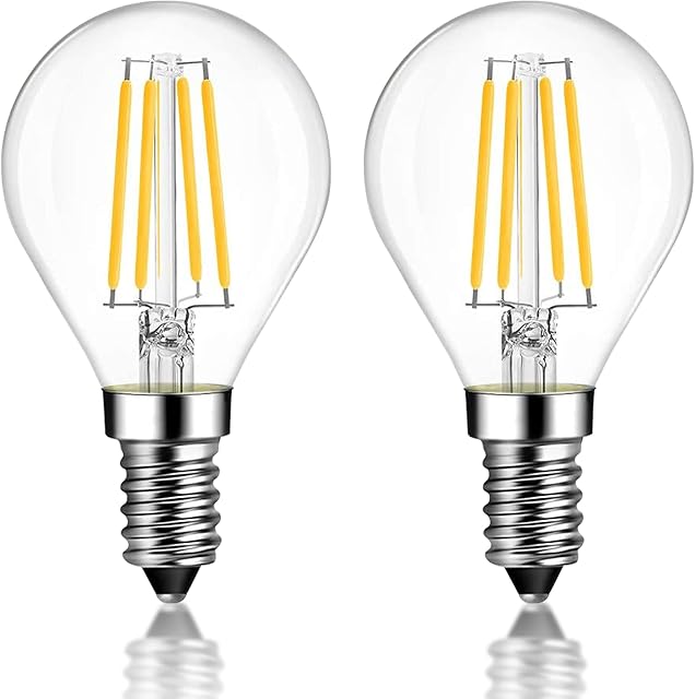 Drive Pro E14 Ses Golf Ball Bulb 2-Pack E14 Golf Ball Bulb E14 Led Bulb G45 Equivalent To E14 Golf Ball Bulb 40W-E14 Golf Bulb Ses Led Bulb E14 Edison Bulb 2700K-Dimmable Led Bulbs Vintage Light Bulbs