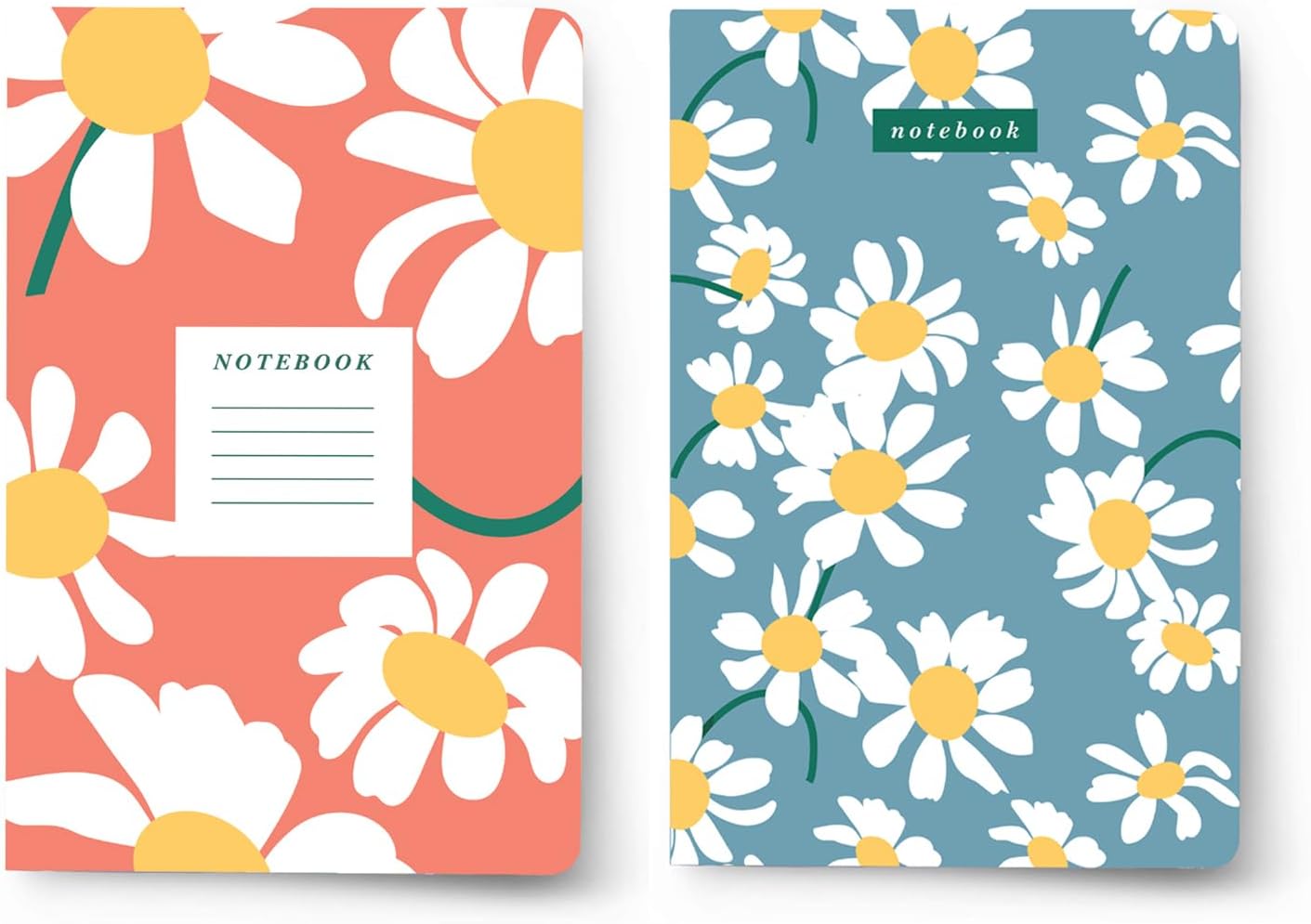 amazon basics A5 Notebook Diary Organizer Journal (Set of 2) | Plain Pages with Ballpoint Pen & Ribbon Bookmark | Perfect for Office, Work, Travel, & Daily Writing | Lightweight, Professional Design