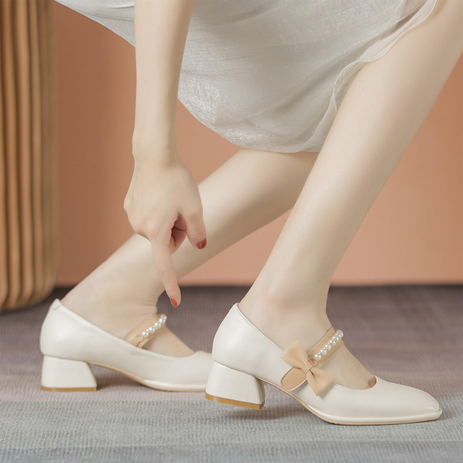 Scarpe Mary Jane Donna Tacco Basso Calzature Quotidiane | Outfit Ufficio, Facile da Abbinare, Routine Quotidiana, Lunga Durata, Sensazione Leggera