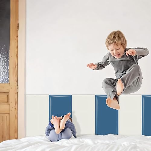 Miniatura 5 de Paneles tapizados de pared para niños, paneles de pared tapizados para cabecera, despegar y pegar, almohadilla de protección de pared para tatami,