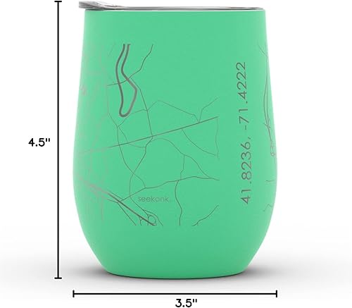 Vista 839 de Well Told Lexington Kentucky Map - Vaso de vino aislado con grabado de mapa de Kentucky, taza de acero inoxidable grabada (12 onzas, verde domingo)