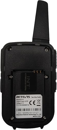 Miniatura 10 de Retevis RT15 Walkie Talkies recargables para adultos, radios portátiles FRS bidireccionales Mini, bloqueo VOX carga USB, para campamento al aire