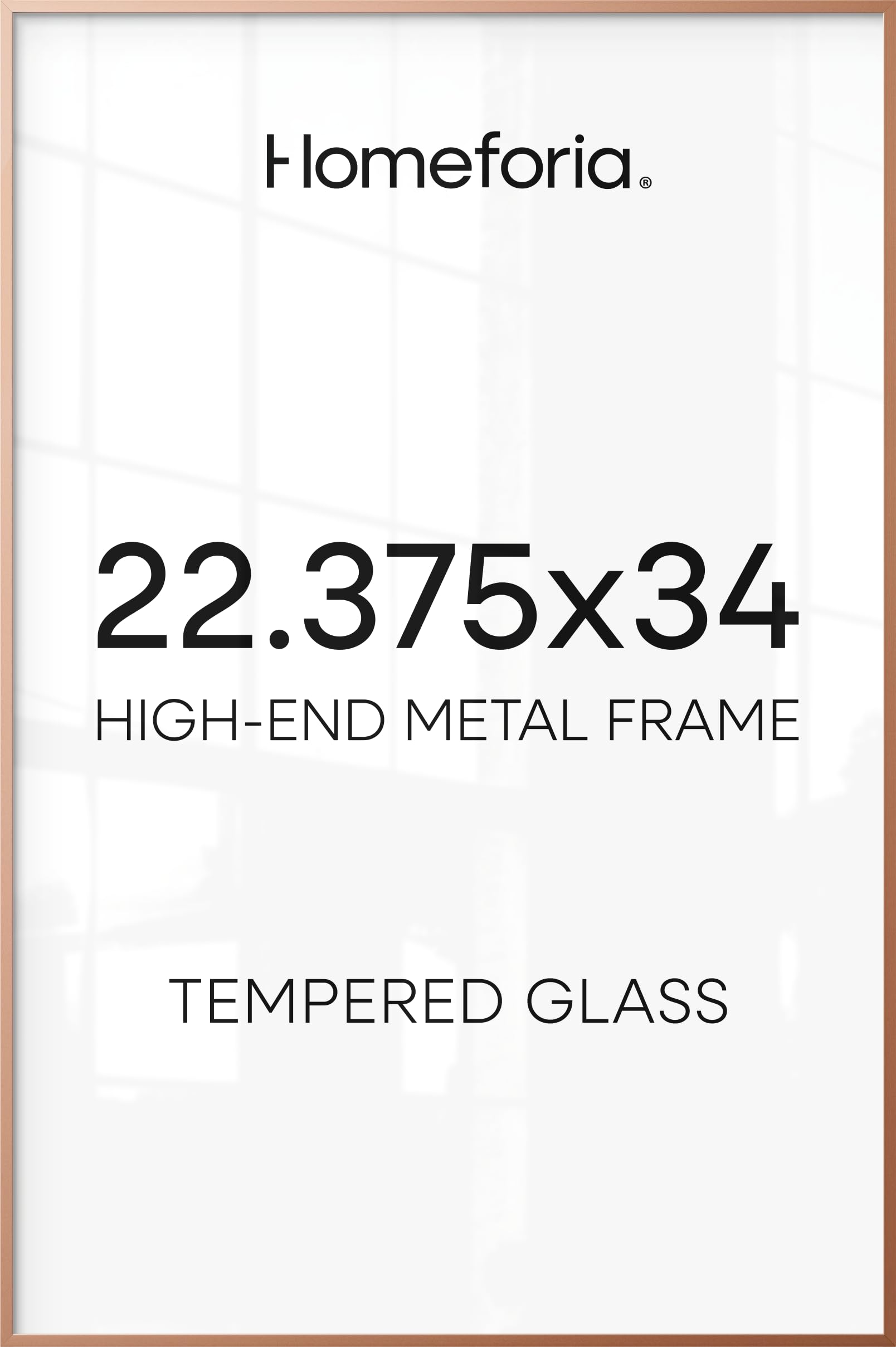 Homeforia 22.375x34 Rose Puzzle Poster Frame, High-End Metal, Glass