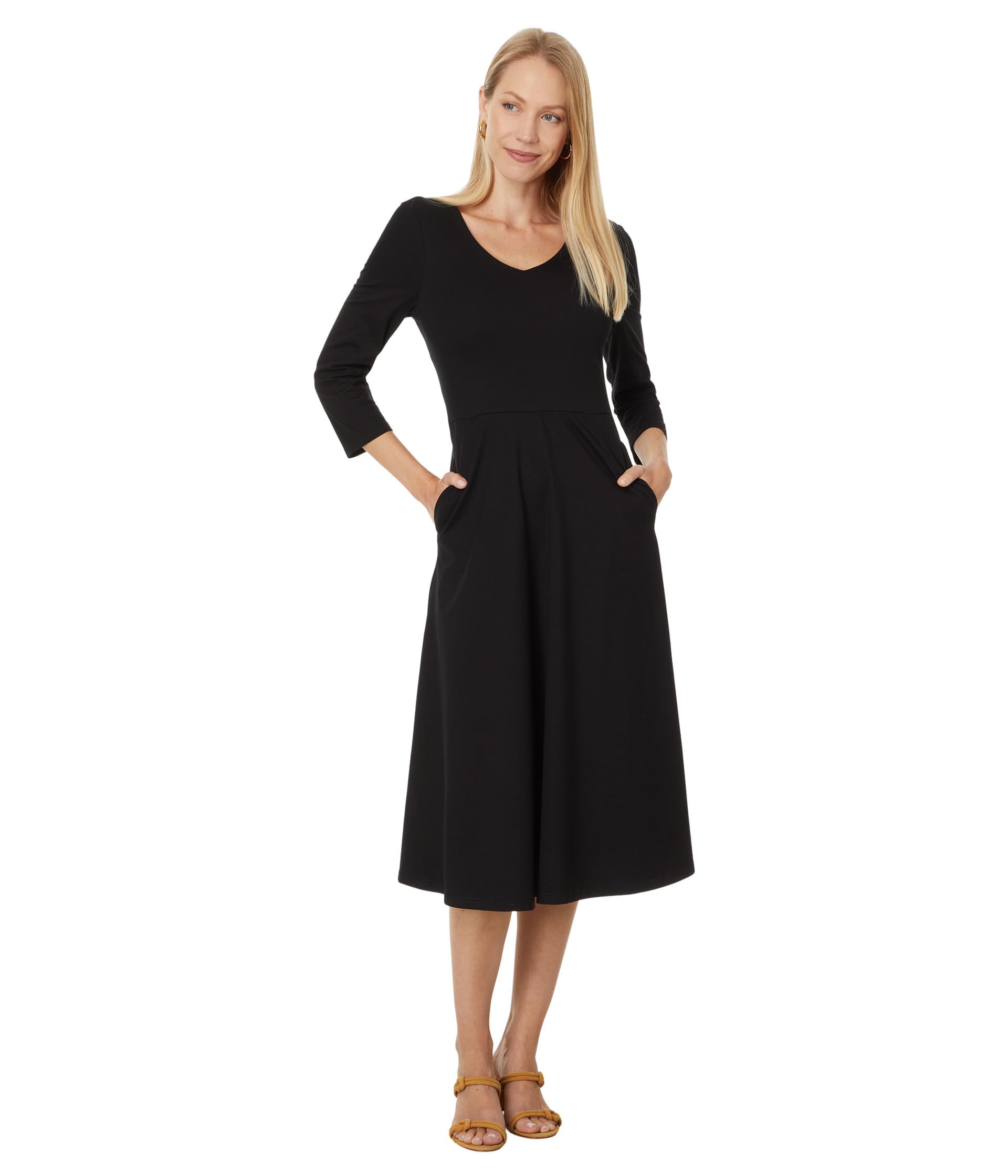 Pact Women's Fit-and-Flare Midi Party Dress