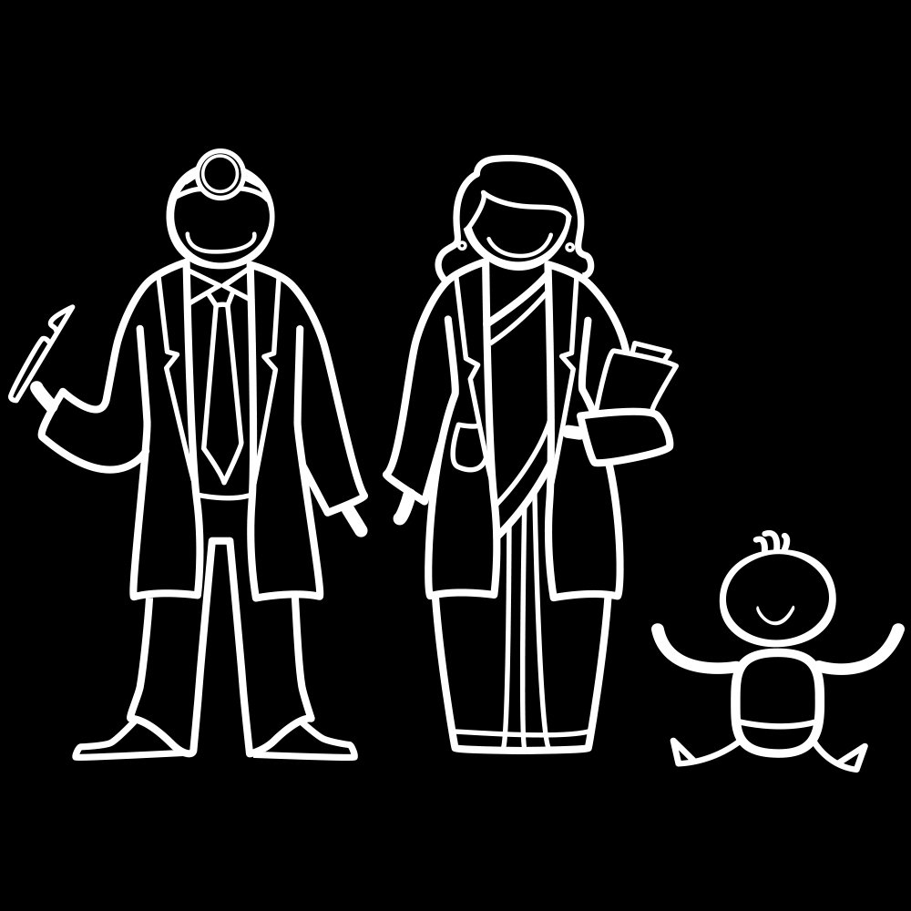 Doctors - Dad, Mom & Baby