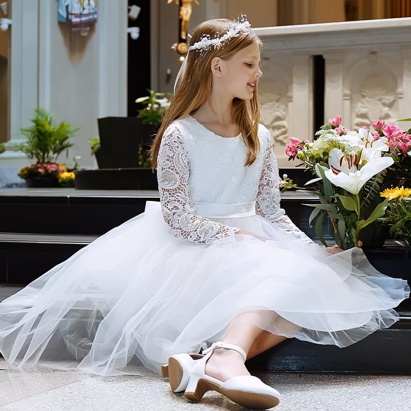 LAURMOSA Chaussures de princesse à talons hauts pour fille - Chaussures de fête pour adolescentes - Escarpins avec lanières - Sandales pour fille - Pour Noël, anniversaire