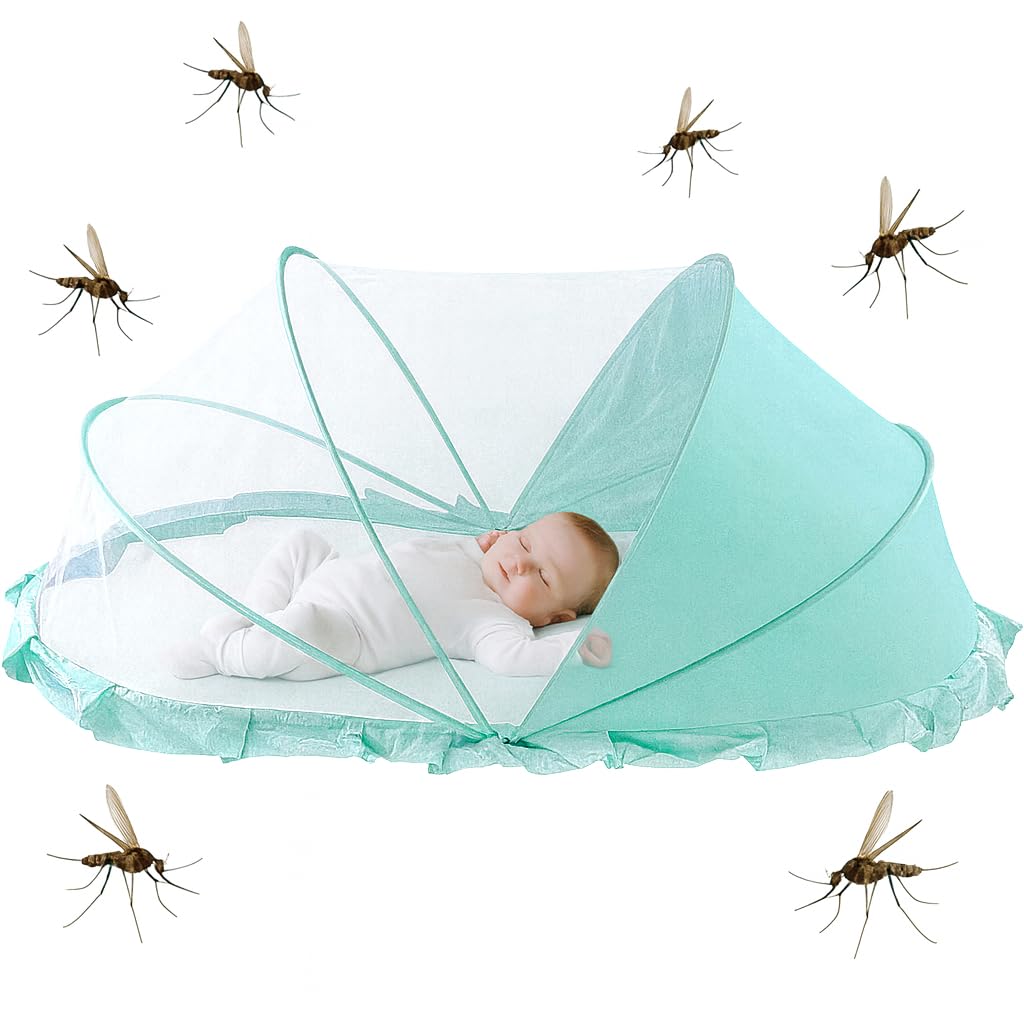 NVF Foldable Baby Mosquito Net, 360° Protection, All-Season, Multi-Color