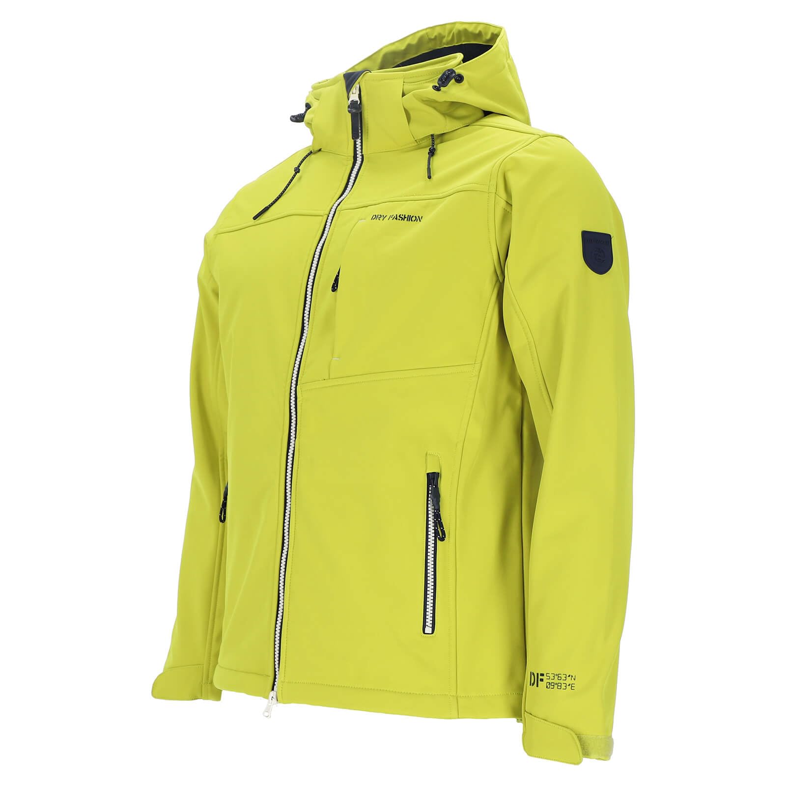Dry Fashion Giacca softshell da uomo Amrum con fodera interna in pile – Giacca traspirante con cappuccio rimovibile