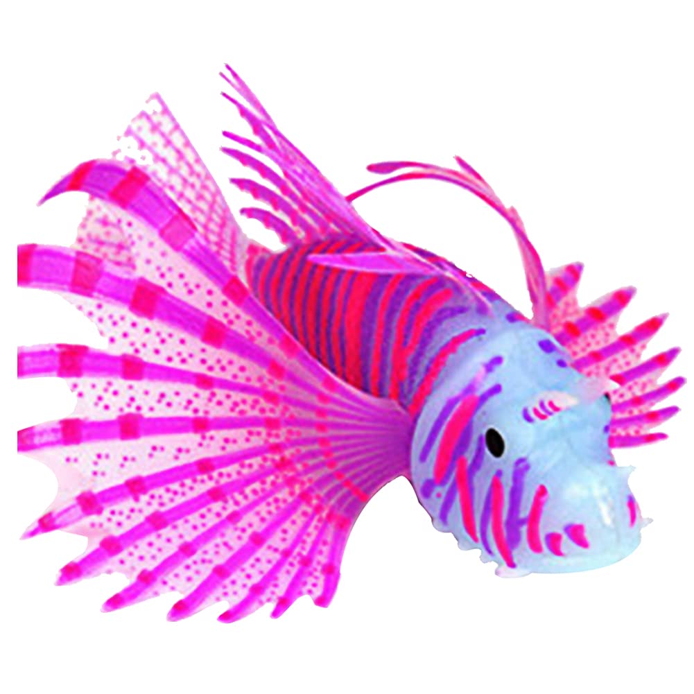 Hotaden Artificial Tropical Fishes Glowing Ornament Silicone Floating Fake Fishes Aquarium Decorative for Fish Tank