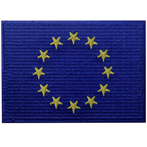 Flagge der Europäischen Union EU Europa Internationales Emblem Bestickter Aufnäher zum Aufbügeln/Annähen