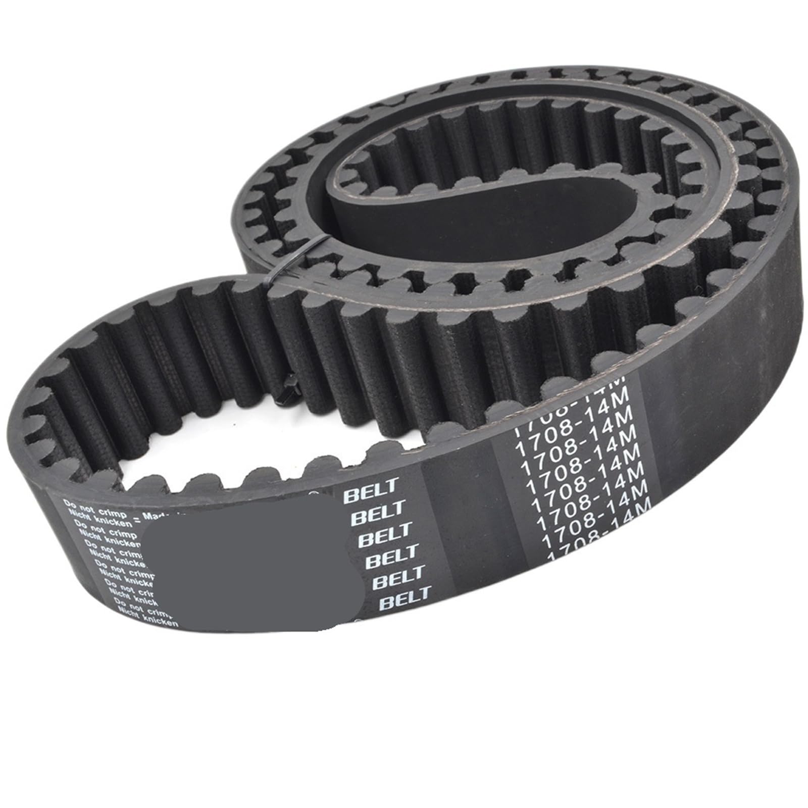 Correa dentada HTD14M de 80mm de ancho con 117 dientes de alta resistencia para transmisiones industriales