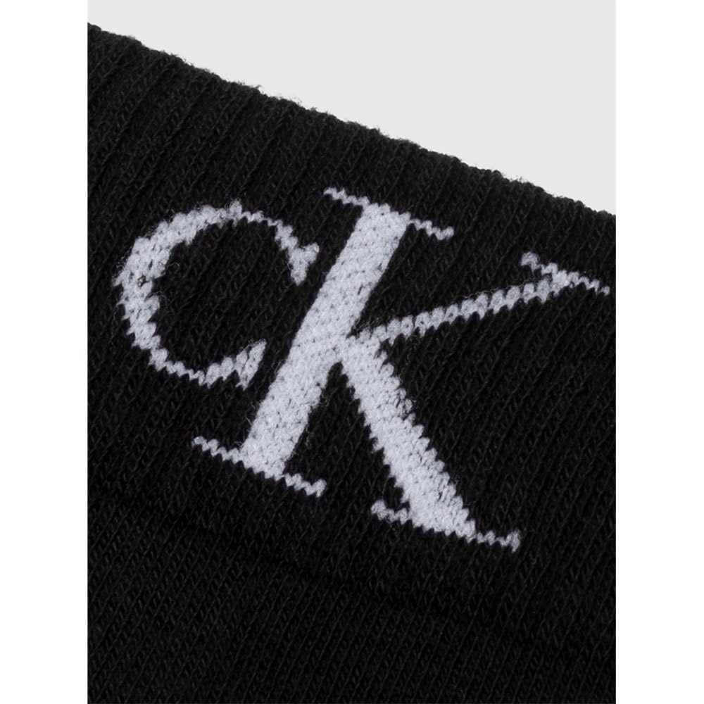Calvin Klein Organic Cotton Monogram Quarter skarpety męskie (2 sztuki), Kolor: czarny, 43-46 (Pack de 2)