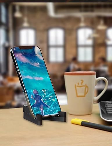 Miniatura 6 de Soporte para teléfono celular, soporte plegable para teléfono para escritorio, soporte de teléfono portátil compatible con todos los teléfonos